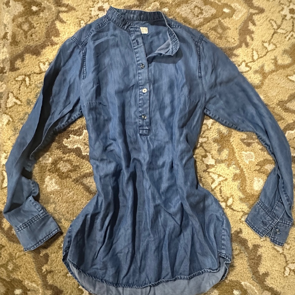 Michael Kors Blue Fitted Button Down Shirt